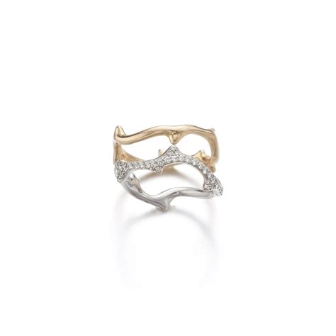 dior thorn ring|Bois de Rose Ring White Gold .